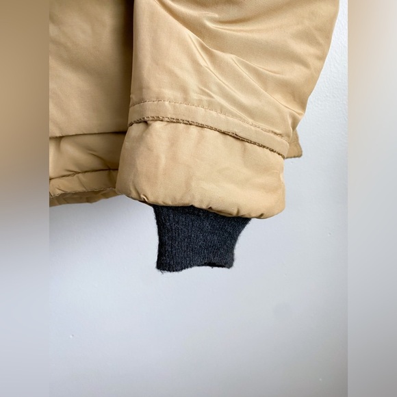 Golden Fleece Vintage Men’s Tan Hooded Parka Puffer Jacket Quilted Rare USA 1X - Picture 9 of 12